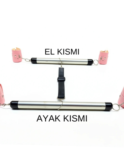 Bilian Kadın Fantezi Pembe Deri Seksi Borulu Yatak Kelepçesi - Görsel 3